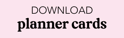 Printable Planner Cards Download