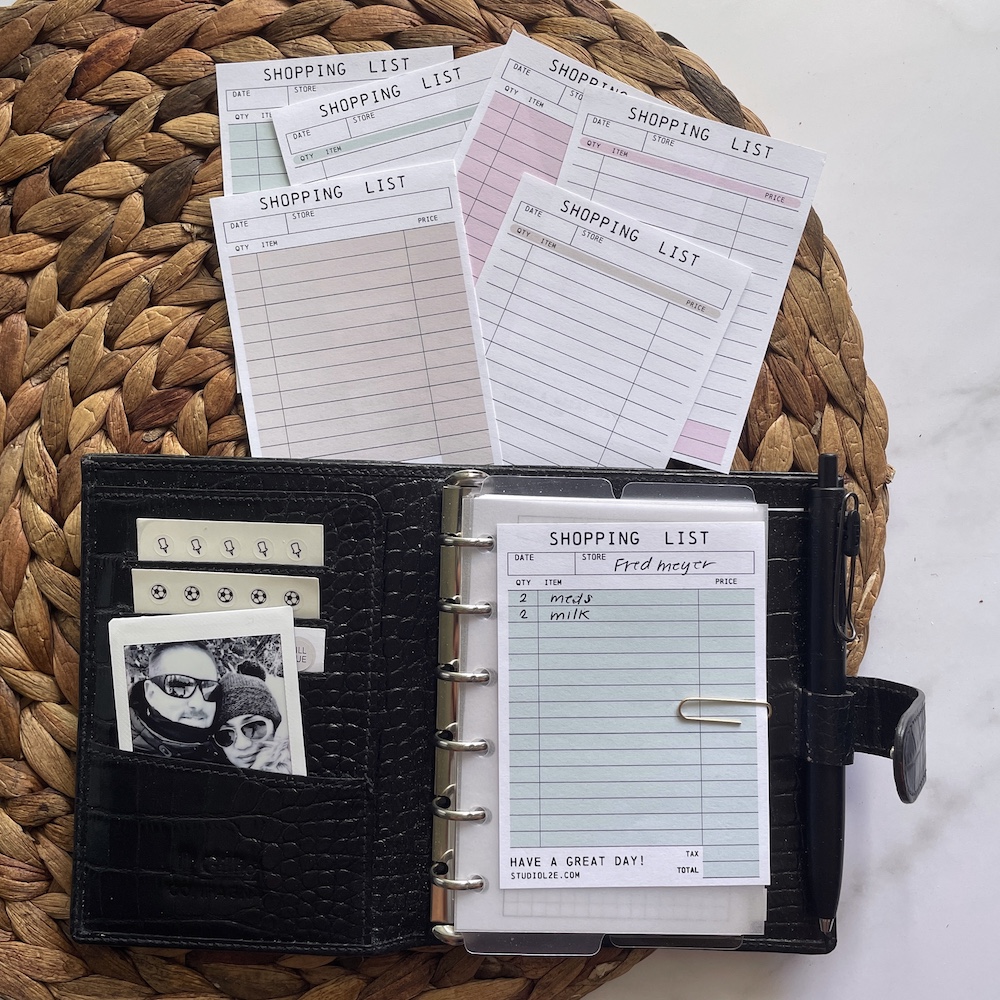 Guest Check inspired shopping list